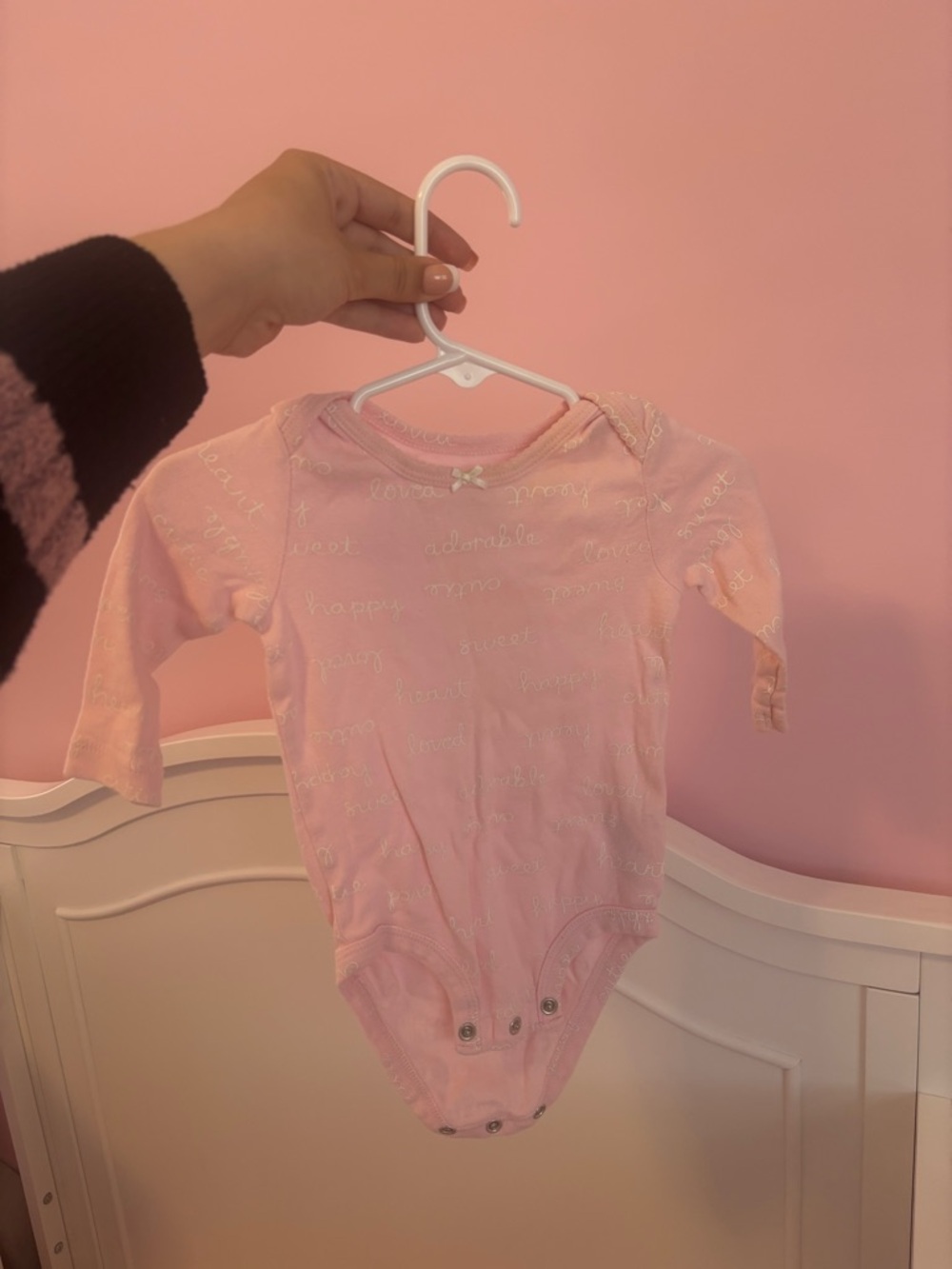 Carter's Light Pink Long-Sleeve Baby One-Piece Bodysuit
